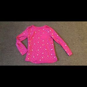 Girls Gold and Pink Long sleeve Top